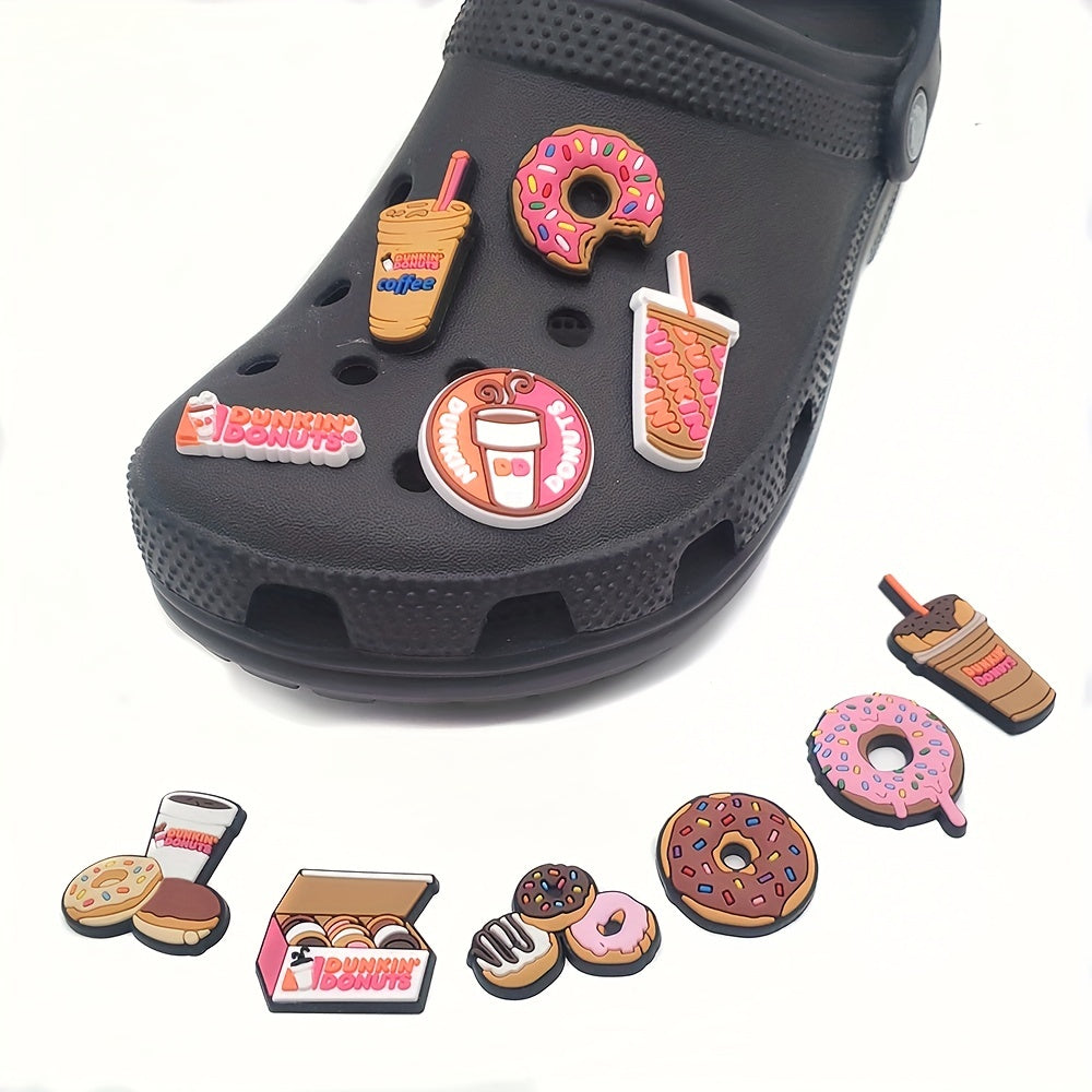 11pcs Food Coffee Shoe Charms Unisex Accessories Shoe Charm For Shoe Decoration