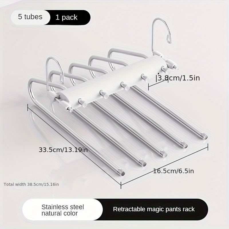 1pc Retractable Pants Rack Multifunctional Layer Pants Hanger