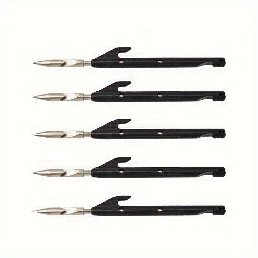 5pcs Stainless Steel Arrow Head Fishing Tip Outdoor Fish Catching Accessory