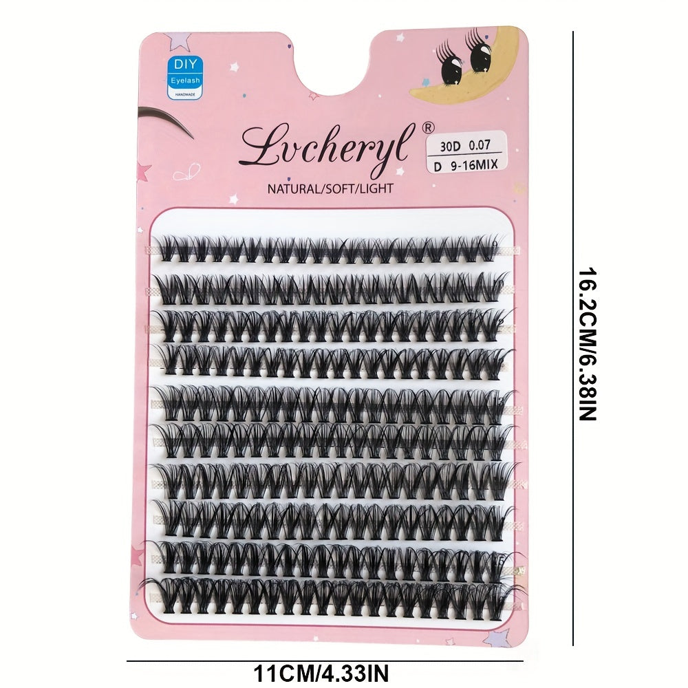 200 Clusters 30D Eyelashes Ext Natural Soft Faux Mink Hair Self grafting F