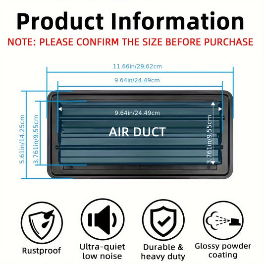 10x16x25 Floor Register Vent Cover Heavy Duty Metal Walkable Air Vents