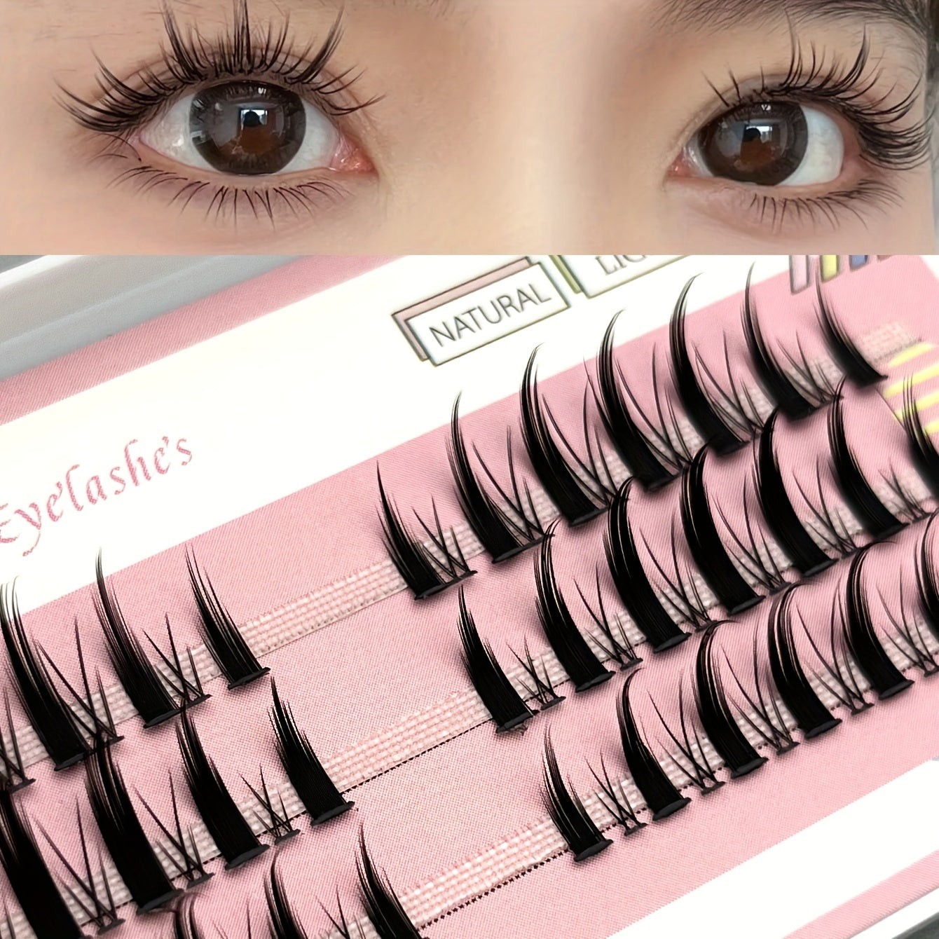Mikiwi Manga Anime False Eyelashes Cluster Individual Lashes Extensions