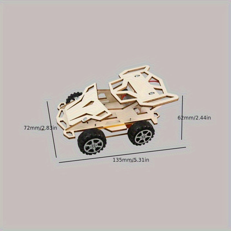 DIY 4WD Racing Car Kit with Plywood Frame