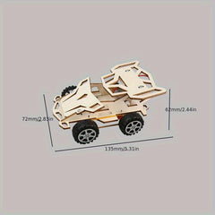 DIY 4WD Racing Car Kit with Plywood Frame