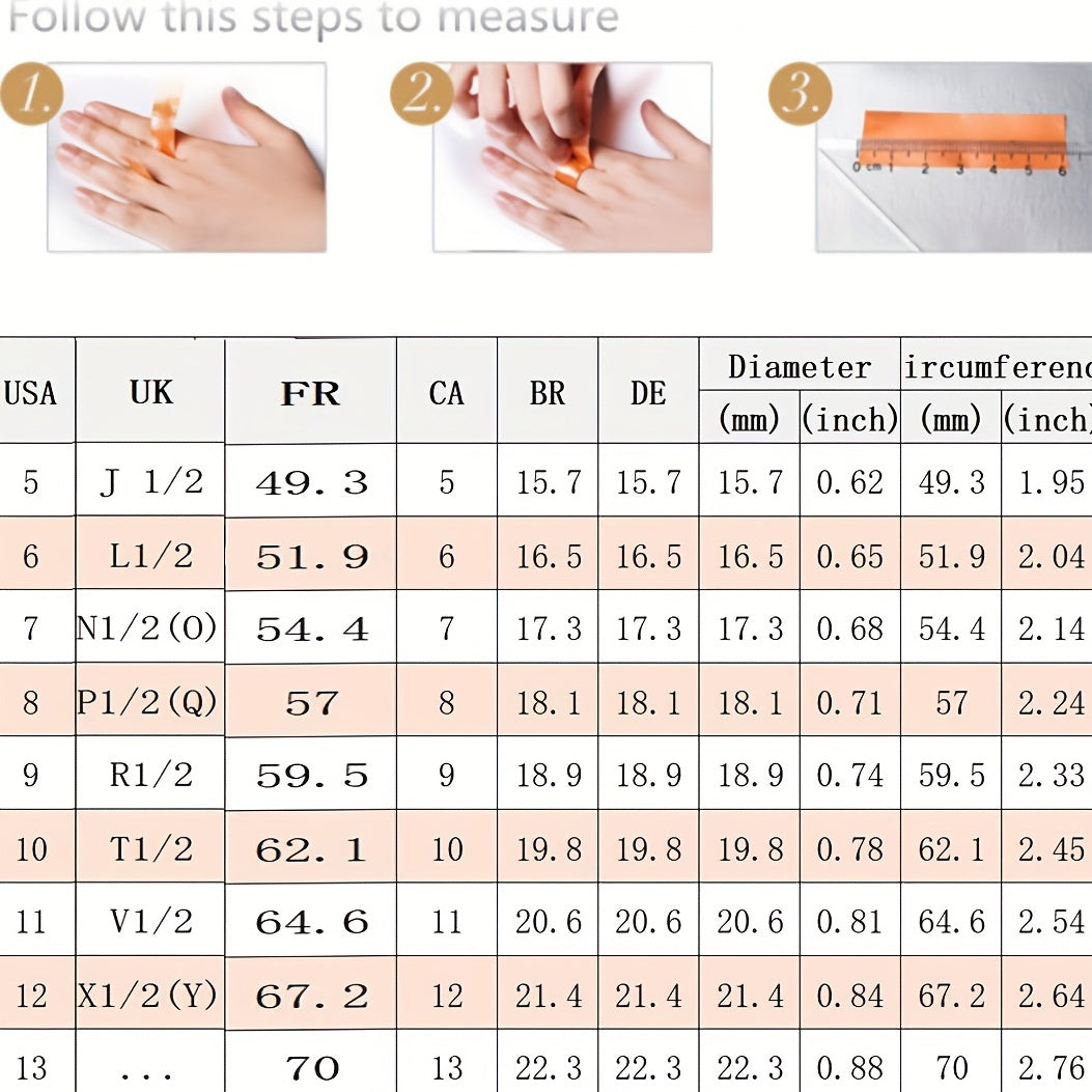 Heart Shaped Zircon Copper Ring for Women