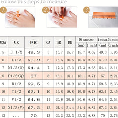 Heart Shaped Zircon Copper Ring for Women