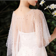 Bridal Cape Sheer Mesh Wedding Accessory Lightweight Breathable