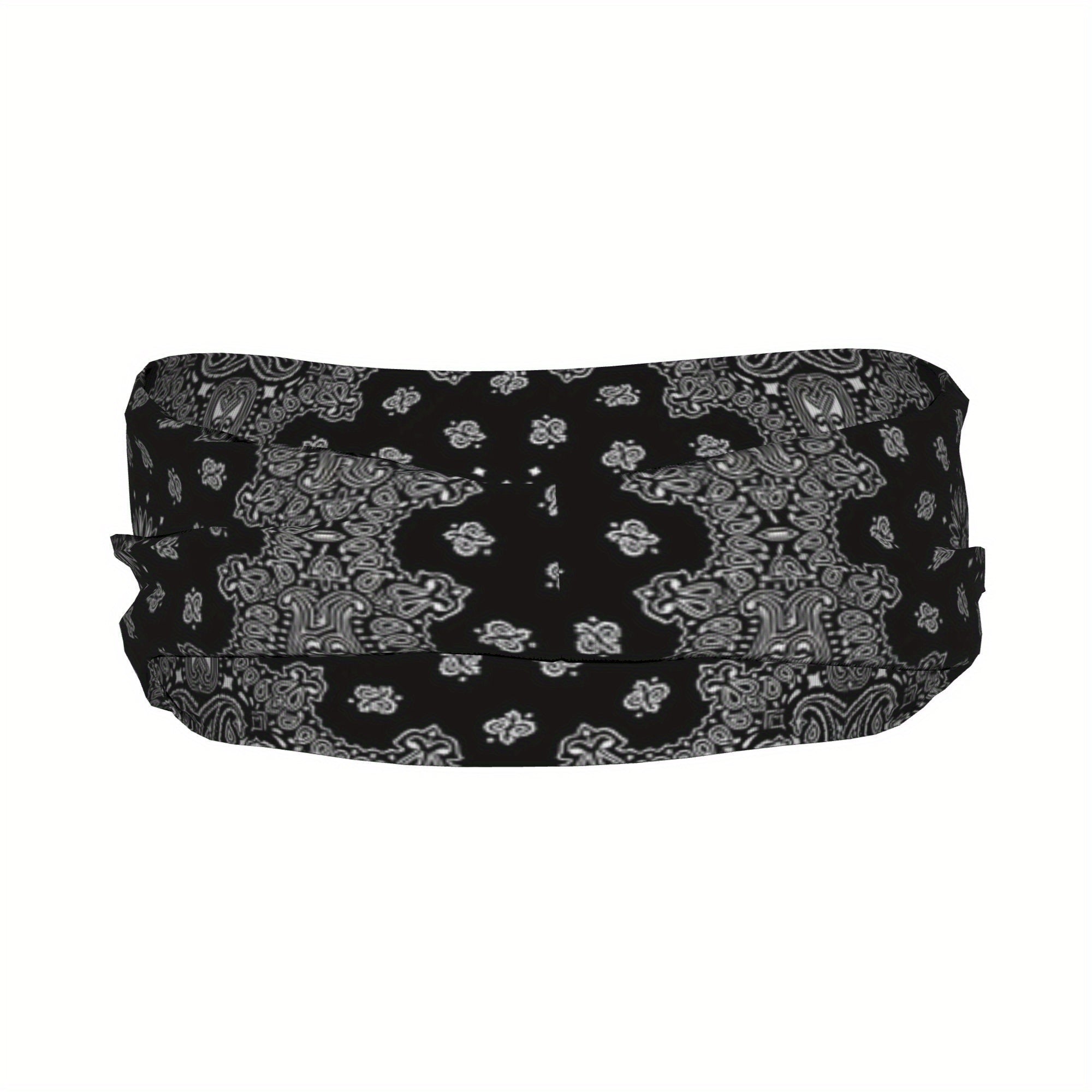 Retro Paisley Unisex Sports Headband Sweat Wicking Stretchy Polyester