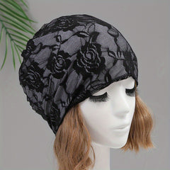 Solid Lace Beanie Cap Skull Hat Warm Chemo Hats Women