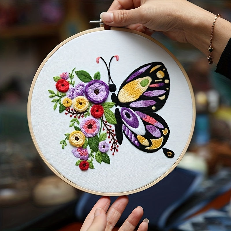 3pcs DIY Craft Embroidery Cross Stitch Kit Flower Pattern Gift