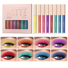Waterproof Liquid Eyeshadow Set with Primer - Long-Lasting Eye Brightener