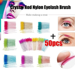 50 Crystal Mascara Brushes for Easy Makeup Application