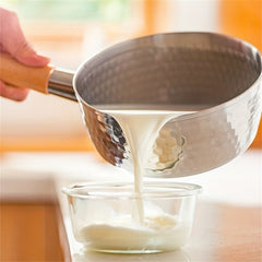 7'' Aluminum Yukihira Saucepan Traditional Japanese Pot Wooden Handle Cookware