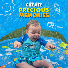 3-in-1 Kids' Splash Pad Wading Pool 172 cm Outdoor Water Toy