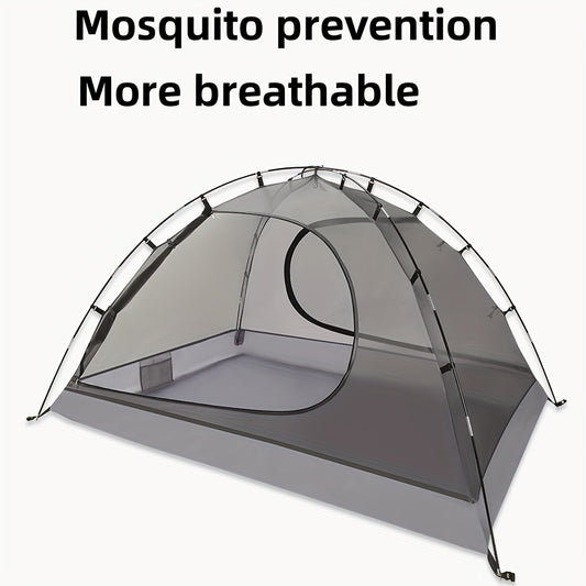 Double Layer Portable Tent with Rain & Wind Protection for Camping
