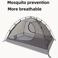 Double Layer Portable Tent with Rain & Wind Protection for Camping