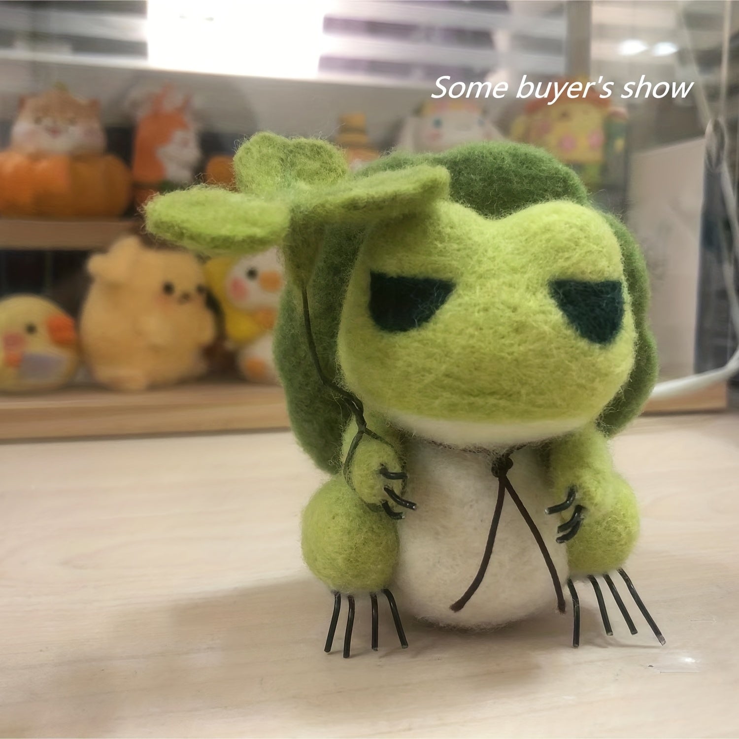 Traveling Frog Wool Felt DIY Material Package with Keychain