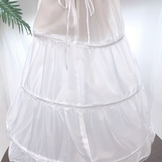 Girls Princess Skirt With 3 Hoops Supporter Long Skirt