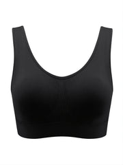  Seamless Solid Bra Women's High Stretch Push Up Bra