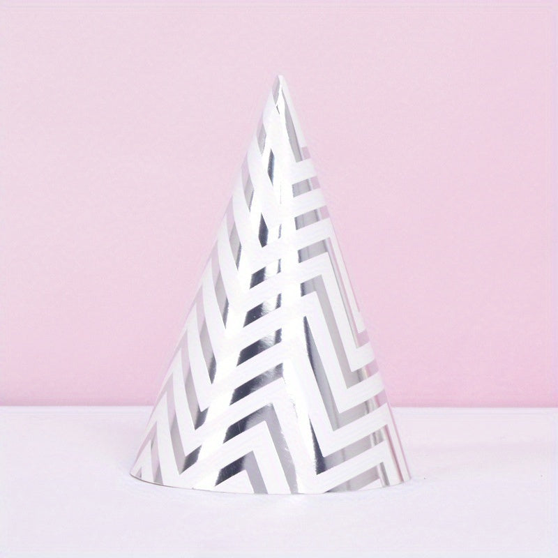 Chevron Pattern Party Hat in Polka Dot Design for Birthday