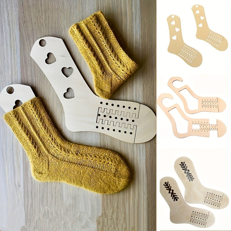 DIY Braided Socks Wooden Model Crochet Hook Set