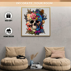 Artistic Skull Wooden Jigsaw Puzzle for Adults