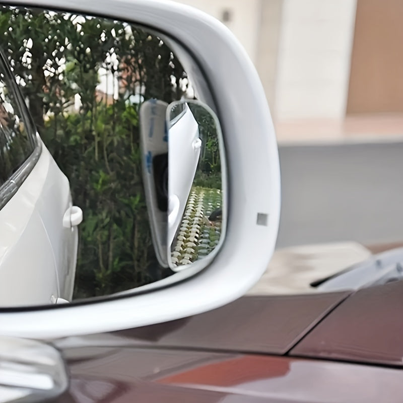 2pcs Car Long Curved Rearview Mirror Blind Spot Mirror HD Anti glare