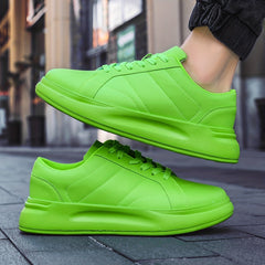 Men's Solid Low Top Lace up Skate Shoes