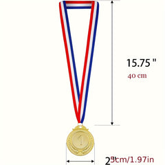 12pcs Olympic Style Award Medals with Neck Ribbon