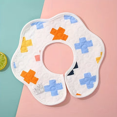 1pc Cotton Drool Bibs Cotton Gauze Saliva Towel For Drooling Teething Feeding