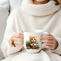 20pcs Mug Decoration Stickers Flower Cat Theme for Mugs Coffee Cups DIY