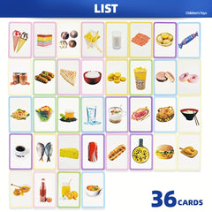 36 Pack Double Sided Cognition Cards Alphabet Word Phonics Learning Set