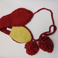 Stylish Red Women's Stretchy Earmuffs Soft Winter Ear Warmers