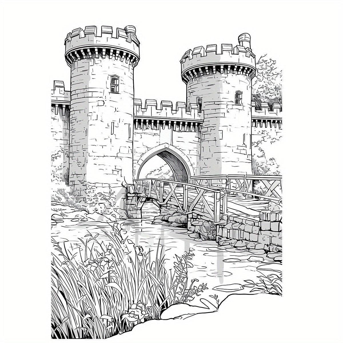 British Castles Adult Coloring Book - Great for Relaxation & Stress Relief