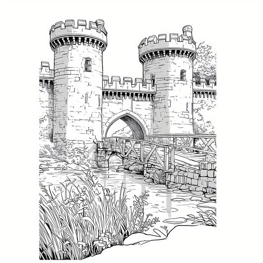 British Castles Adult Coloring Book - Great for Relaxation & Stress Relief