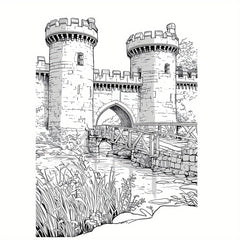 British Castles Adult Coloring Book - Great for Relaxation & Stress Relief