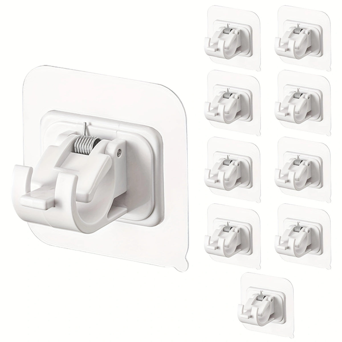 4pcs Self Adhesive Wall Hooks for Shower Curtains No Drilling Required