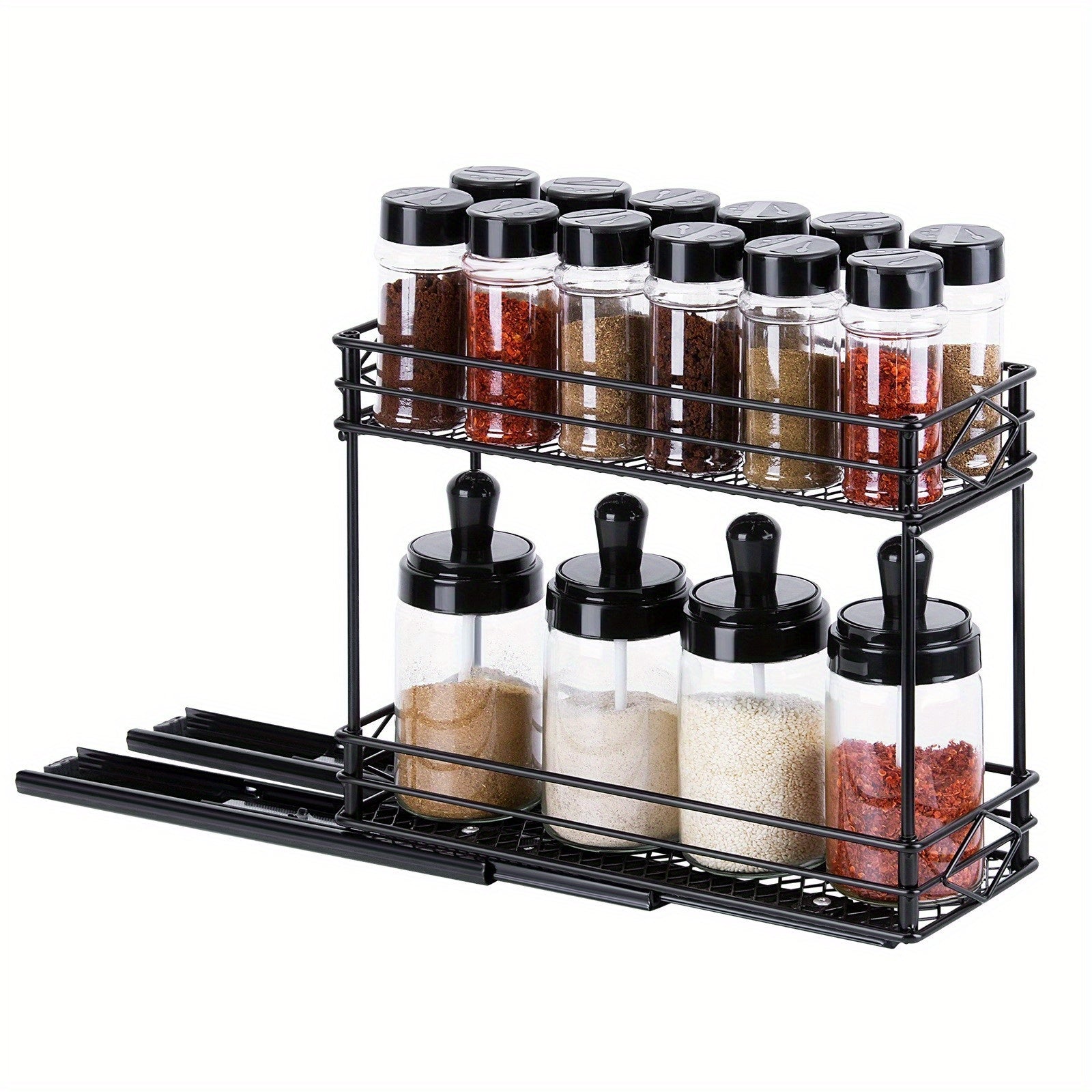 Pull Out Spice Rack Kitchen Organization