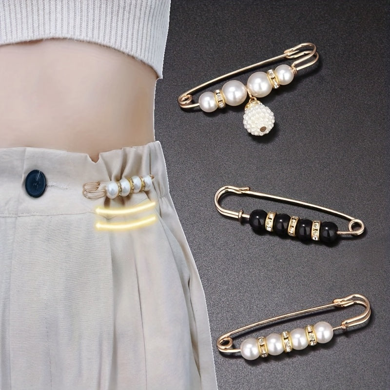 Faux Pearl Brooch Pins Set for Clothing Decoration