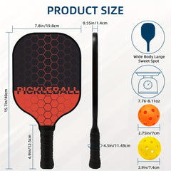 4 Pc Pickleball Racket Set With 4 Balls & Tote Bag