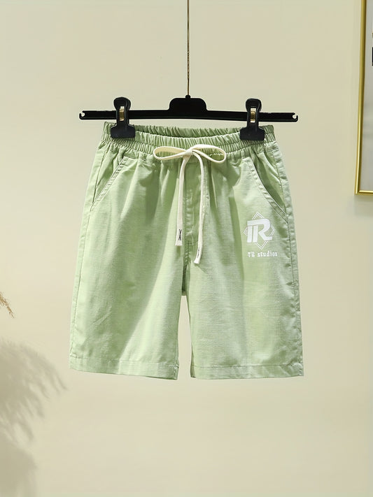 Boys Comfortable Letter Cotton Shorts