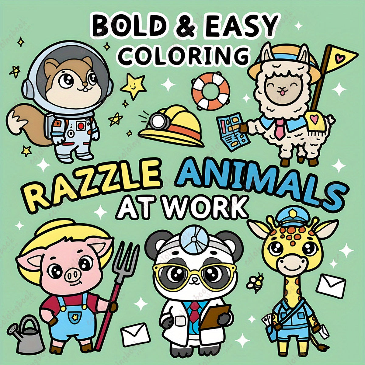 Deluxe Edition Animal Painting Coloring Book 20 Pages