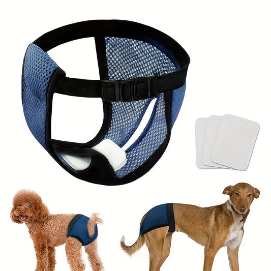 Adjustable Physiological Pants for Female Dogs Breathable with 3 Pee Pads