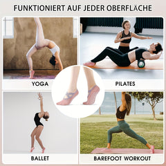 Women's Non Slip Yoga Socks with Cross Strap