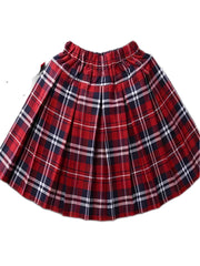 Girls Pleated Plaid Skirt School Uniform Short Skirt