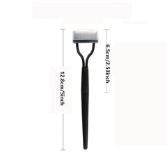 Portable Metal Eyelash Curler w/ Foldable Brush for Makeup Curl & Beauty