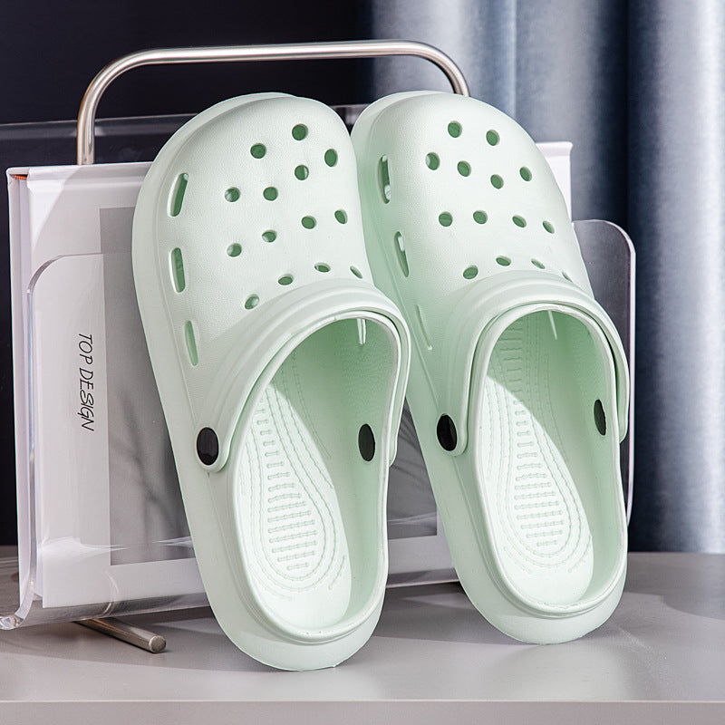 Women's Hollow Out Flat Clogs Closed Toe Slides Shoes