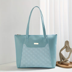 Argyle Embossed Quilted Tote Bag Women's Handbag