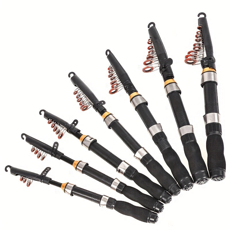Compact Retractable Fishing Rod for Freshwater Saltwater Ice Fishing