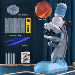 Children's Microscope Set 60-1200X with LED Light Source